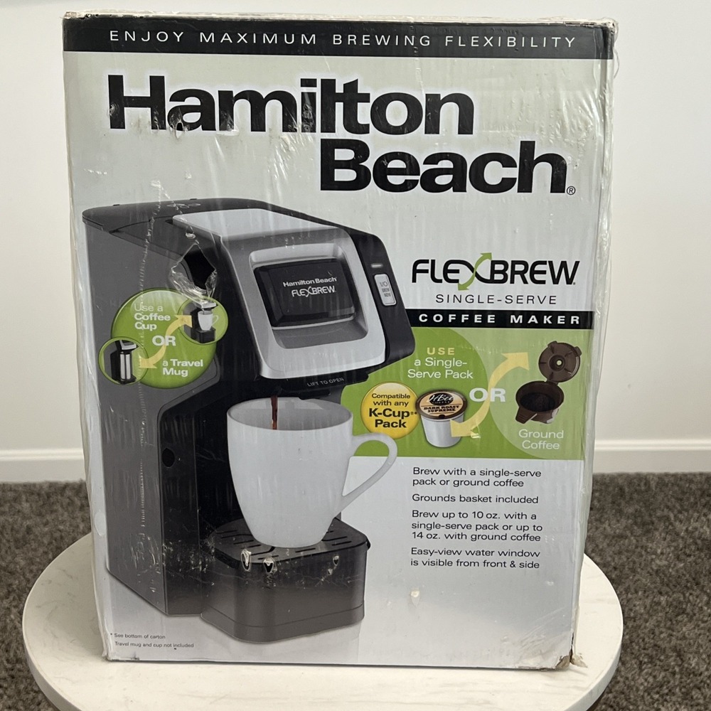 Hamilton Beach Flex Brew Single Serve Coffee Maker NIB 49974 K Cup College Dorm